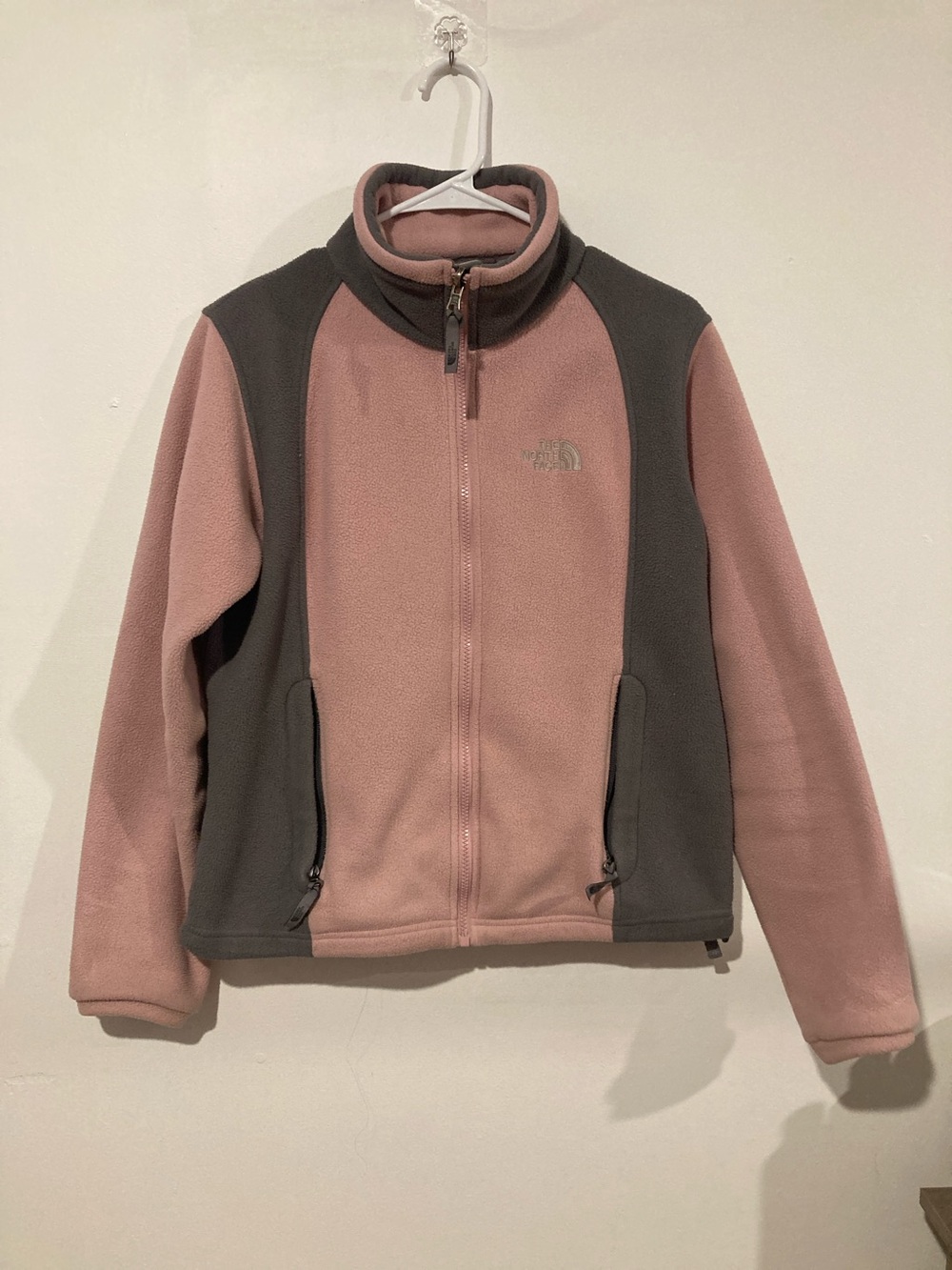 The North Face Women's Two-Tone Dusty Rose & Charcoal Fleece Jacket